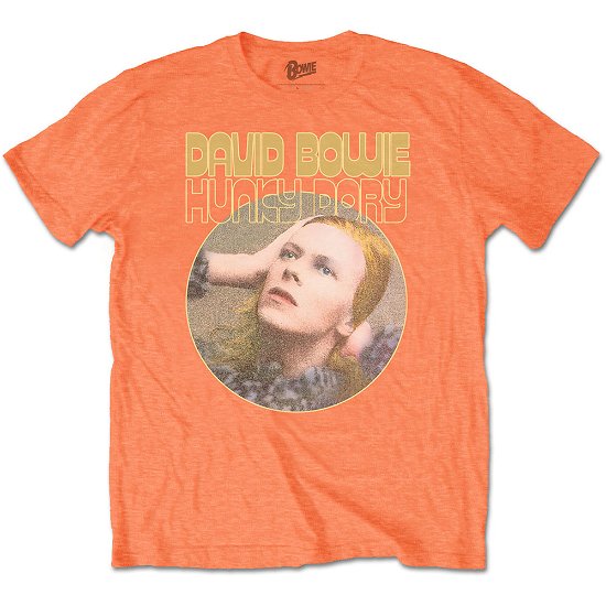 Cover for David Bowie · David Bowie Unisex T-Shirt: Hunky Dory Portrait (T-shirt) [size S] [Orange - Unisex edition] (2020)