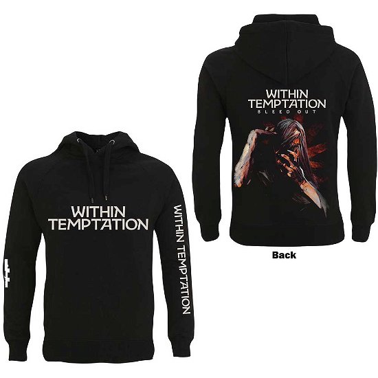 Within Temptation Unisex Pullover Hoodie: Bleed Out (Back & Sleeve Print) - Within Temptation - Koopwaar -  - 5056187768764 - 