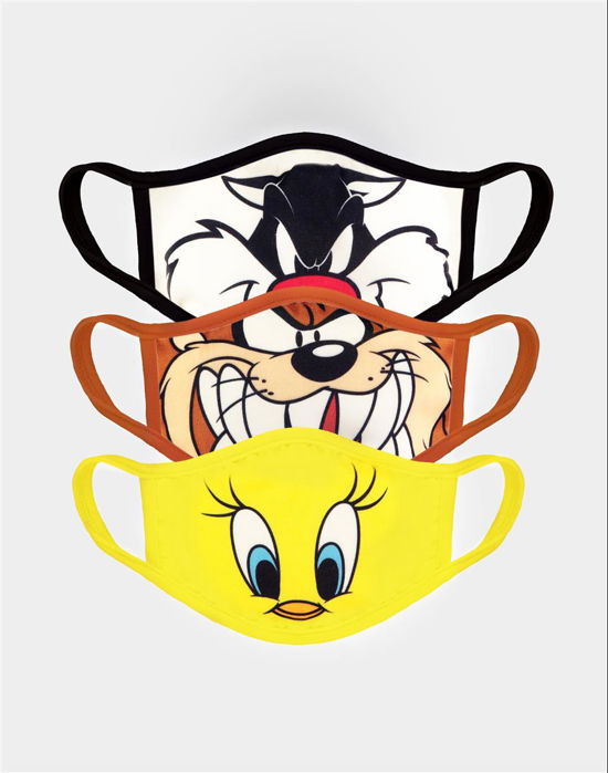 Warner Bros Looney Tunes 3 Pack Adjustable Face Mask - Looney Tunes - Merchandise - DIFUZED - 8718526125764 - 