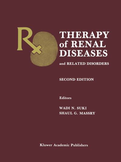 Cover for Therapy of Renal Diseases and Related Disorders (Hardcover Book) [2 Rev edition] (1991)