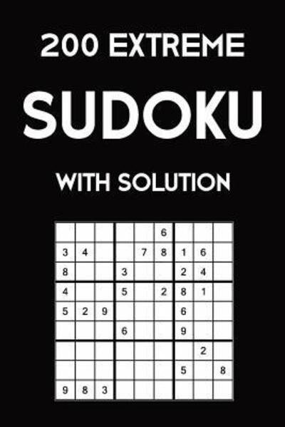 200 extreme Sudoku with solution : Puzzle Book, 9x9, 2 puzzles per page - Tewebook Sudoku Puzzle - Livres - Independently published - 9781079422764 - 9 juillet 2019