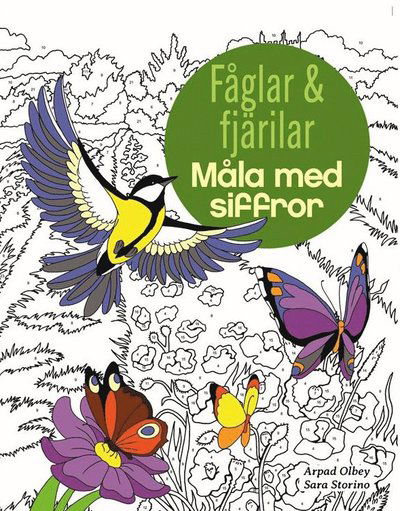 Cover for Fåglar och fjärilar : måla med siffror (Paperback Book) (2024)