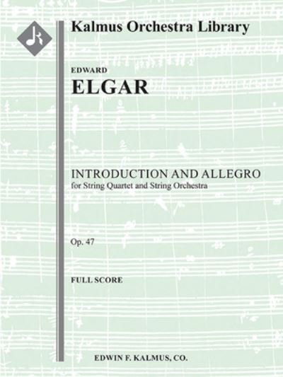 Cover for Edward Elgar · Introduction and Allegro, Op. 47 (Paperback Bog) (2020)