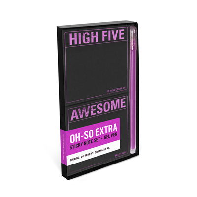 Knock Knock High Five / Awesome Sticky Note Set + Gel Pen - Knock Knock - Books - Knock Knock - 9781683492764 - August 5, 2021