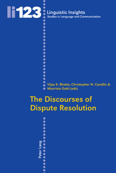 Cover for The Discourses of Dispute Resolution - Linguistic Insights (Paperback Book) [New edition] (2010)