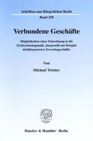 Cover for Tröster · Verbundene Geschäfte. (Book) (2001)