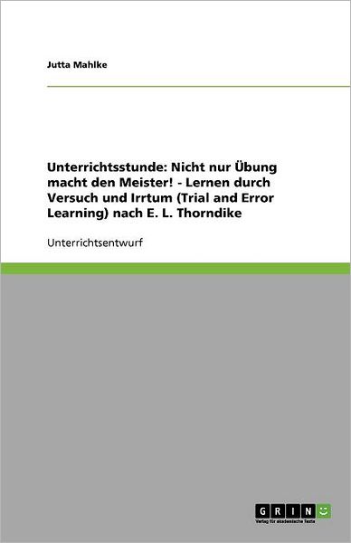 Cover for Mahlke · Unterrichtsstunde: Nicht nur Übu (Book) [German edition] (2013)