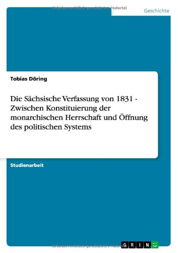 Cover for Döring · Die Sächsische Verfassung von 18 (Book) [German edition] (2011)