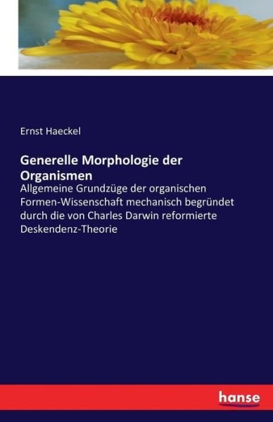 Cover for Haeckel · Generelle Morphologie der Organ (Buch) (2016)