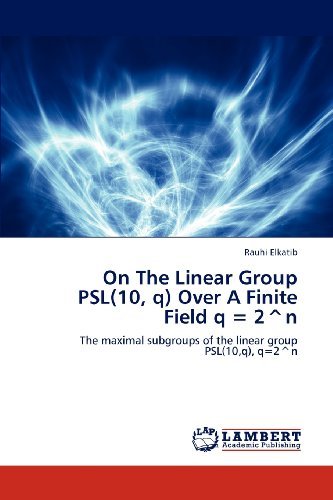 Cover for Rauhi Elkatib · On the Linear Group Psl (10, Q) over a Finite Field Q = 2^n: the Maximal Subgroups of the Linear Group Psl (10,q), Q=2^n (Pocketbok) (2012)