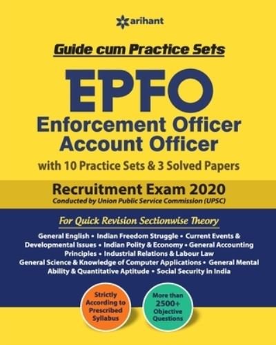 Cover for Na · Epfo (Enforcement Offier) Account Officer Guide Cum Practice Sets 2020 (Taschenbuch) (2020)