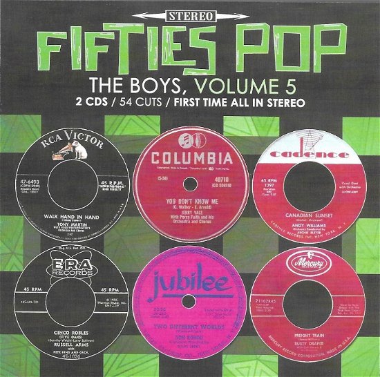 Cover for 50s Pop Boys V5-54 Cuts-100% First Time / Var (CD) (2023)