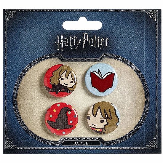 HP Chibi Set 2 Hermione Sorting Hat Badges - Harry Potter - Produtos - LICENSED MERCHANDISE - 5055583410765 - 