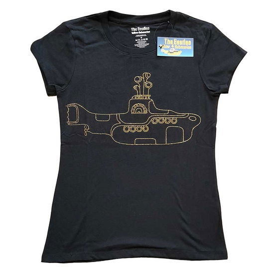 The Beatles Ladies T-Shirt: Yellow Submarine (Embellished) - The Beatles - Merchandise -  - 5056561022765 - January 26, 2022