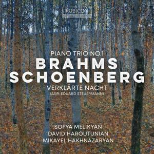 Cover for Sofya Melikyan &amp; David Haroutunian &amp; Mikayel Hakhnazaryan · Brahms: Piano Trio No. 1 - Schoenberg: Verklärte Nacht (Arr. Eduard Steuermann) (CD) (2024)