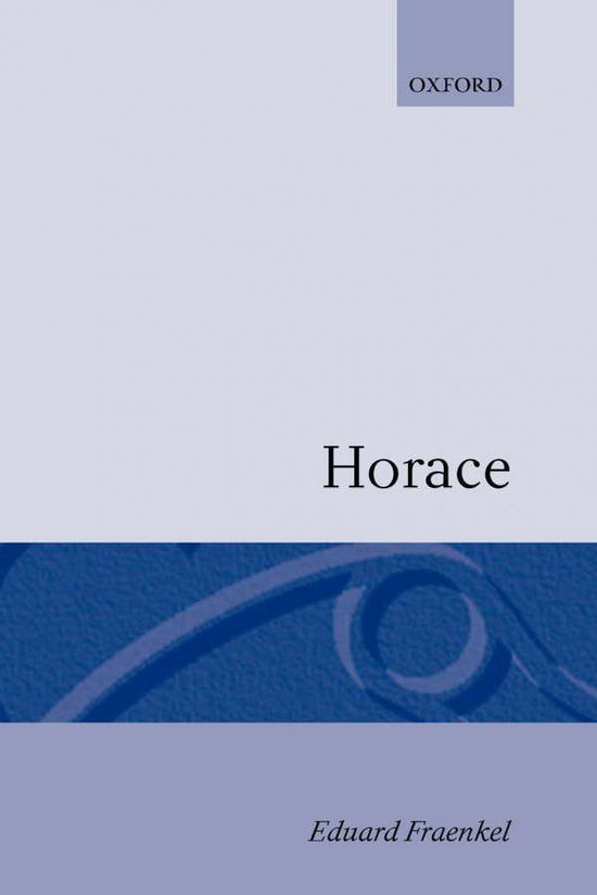 Cover for Eduard Fraenkel · Horace (Paperback Book) (1980)