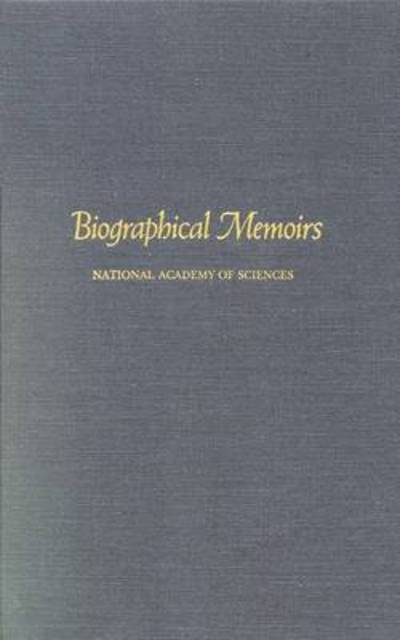 Biographical Memoirs: Volume 79 - National Academy of Sciences - Books - National Academies Press - 9780309084765 - September 28, 2002