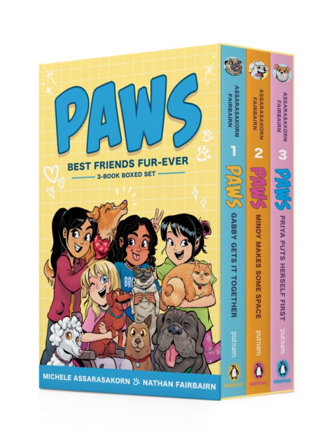 Cover for Nathan Fairbairn · PAWS: Best Friends Fur-Ever Boxed Set (Books 1-3): Gabby Gets It Together, Mindy Makes Some Space, Priya Puts Herself First (A Graphic Novel Boxed Set) (Paperback Book) (2024)