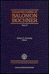 Cover for Salomon Bochner · Collected Papers of Salomon Bochner Part 3 - Collected Works (Paperback Book) (1992)