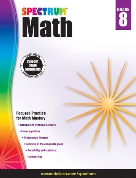 Spectrum Math Workbook, Grade 8 - Spectrum - Bøker - Spectrum - 9781483808765 - 15. august 2014