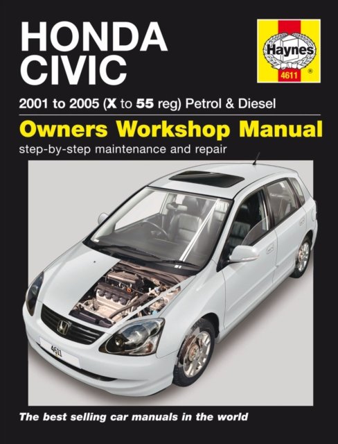 Cover for Haynes Publishing · Honda Civic Petrol &amp; Diesel (01 - 05) Haynes Repair Manual (Paperback Bog) (2015)