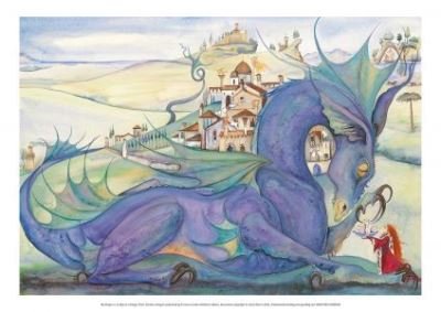 Jackie Morris Poster: My Dragon is as Big as a Village - Jackie Morris - Merchandise - Graffeg Limited - 9781912050765 - 27 februari 2017