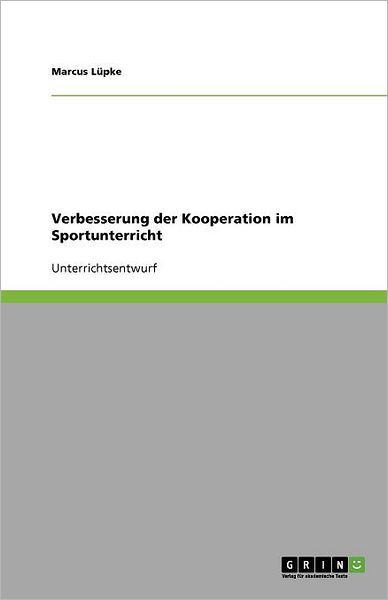 Cover for Lüpke · Verbesserung der Kooperation im S (Book) [German edition] (2008)