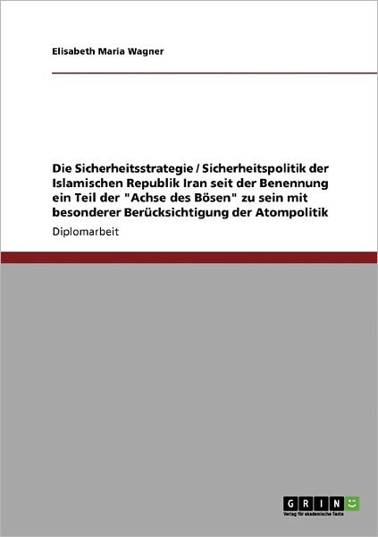 Cover for Wagner · Die Sicherheitsstrategie / Siche (Book) [German edition] (2008)