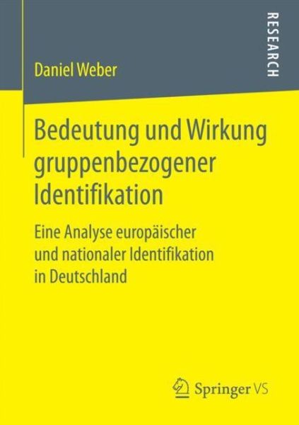 Cover for Weber · Bedeutung und Wirkung gruppenbezo (Book) (2018)