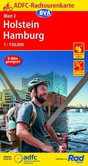 Cover for BVA Bielefelder Verlag · ADFC-Radtourenkarte 2 Holstein Hamburg 1:150.000, reiß- und wetterfest, GPS-Tracks Download (Landkarten) (2021)