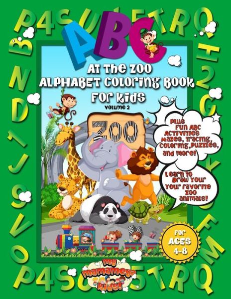 Cover for Mamameya Books · ABC At The Zoo Alphabet Coloring Book For Kids (Paperback Book) (2020)