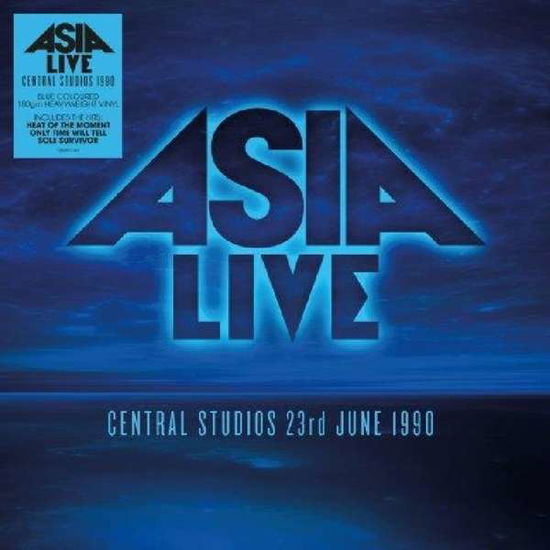 Cover for Asia · Live - Central Sudios 1990 (Blue Vinyl) (LP) [Coloured edition] (2019)