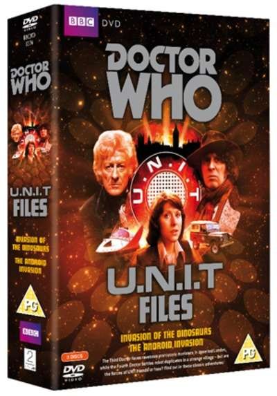 Cover for Doctor Who Unit Box · Doctor Who Boxset - U.N.I.T Files - Invasion of the Dinosaurs and the Android Invasion (DVD) (2012)
