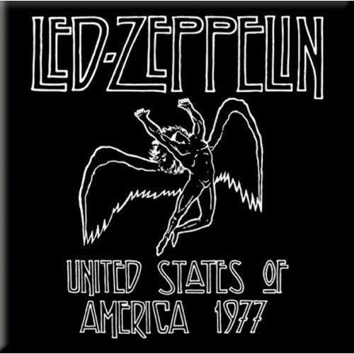 Led Zeppelin Fridge Magnet: 1977 USA Tour - Led Zeppelin - Mercancía - Live Nation - 123441 - 5055295336766 - 29 de abril de 2014