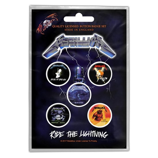 Metallica Button Badge Pack: Ride the Lightning - Metallica - Marchandise - Probity - 5055339791766 - 28 octobre 2019