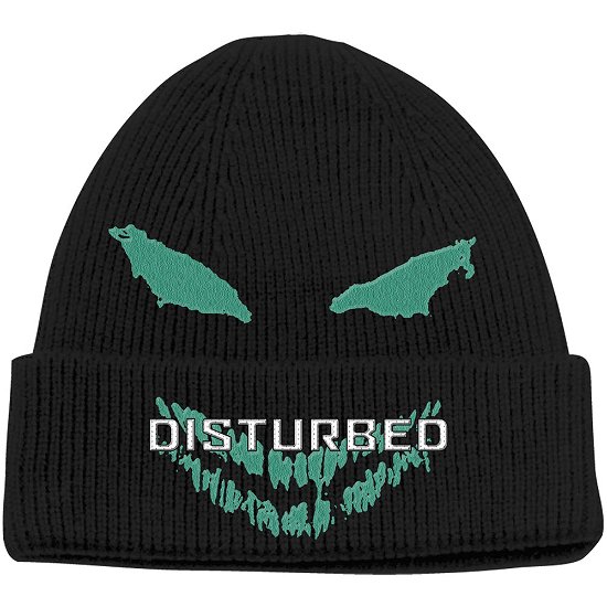 Cover for Disturbed · Disturbed Unisex Beanie Hat: Green Face (Kläder) [Black - Unisex edition]