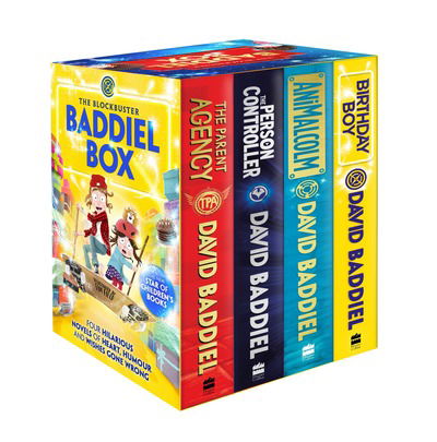 The Blockbuster Baddiel Box (The Person Controller, The Parent Agency, AniMalcolm, Birthday Boy) - David Baddiel - Książki - HarperCollins Publishers - 9780008296766 - 17 maja 2018