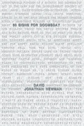 60 Signs for Doomsday - David Newman - Kirjat - iUniverse, Inc. - 9780595305766 - maanantai 2. helmikuuta 2004