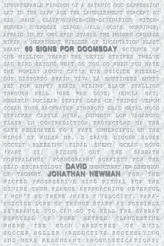 Cover for David Newman · 60 Signs for Doomsday (Paperback Book) (2004)