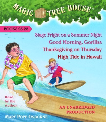 Magic Tree House Collection: Books 25-28: #25 Stage Fright on a Summer Night; #26 Good Morning, Gorillas; #27 Thanksgiving on Thursday; #28 High Tide in Hawaii - Magic Tree House (R) - Mary Pope Osborne - Audiolibro - Random House USA Inc - 9780739338766 - 13 de marzo de 2007