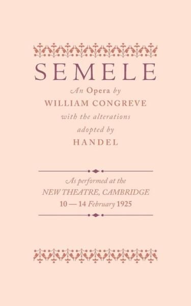 Cover for William Congreve · Semele: An Opera (Paperback Book) (2013)