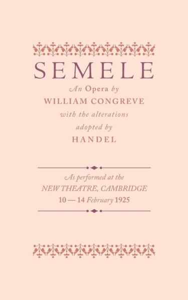 Cover for William Congreve · Semele: An Opera (Paperback Book) (2013)