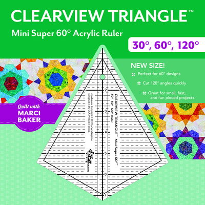 Clearview Triangle (TM) Mini Super 60 Degrees Acrylic Ruler - Marci Baker - Koopwaar - C & T Publishing - 9781617455766 - 20 juni 2017