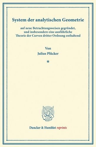 Cover for Plücker · System der analytischen Geometr (Bog) (2013)