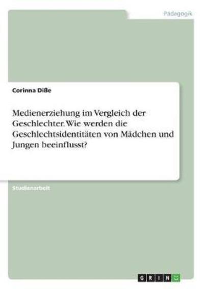 Cover for Diße · Medienerziehung im Vergleich der G (Book)