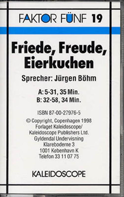 Cover for Vasco Alexander Schmidt · Faktor Fünf Niveau 1: Faktor Fünf 19 (Cassette) [1º edição] (1998)