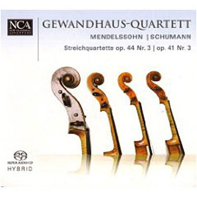 Cover for Gewandhaus Quartett · Mendelssohn: String Quartet Op.44 Nr.3 / Schumann: String Quartet Op.41 Nr.3 (SACD) (2020)