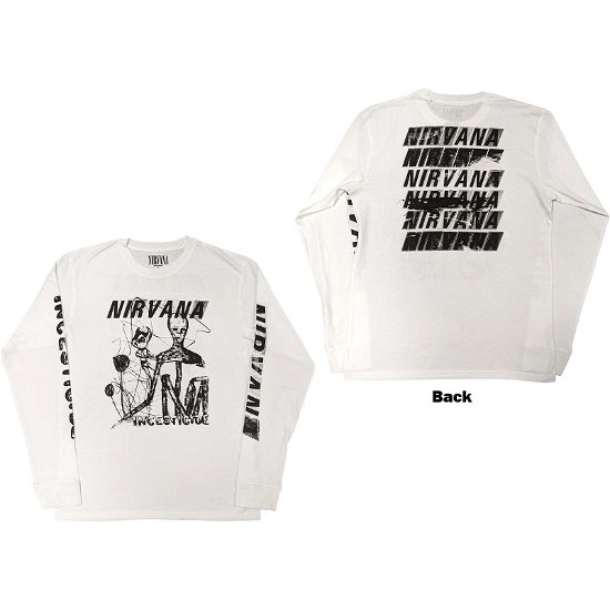 Nirvana Unisex Long Sleeve T-Shirt: Incesticide (Back & Sleeve Print) - Nirvana - Koopwaar -  - 5056561073767 - 
