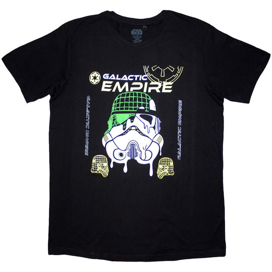 Cover for Star Wars · Star Wars Unisex T-Shirt: Galactic Empire Melted Mask (Black) (T-shirt) [size S] (2024)