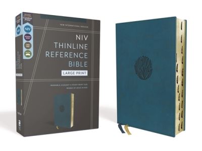 Cover for Zondervan Publishing Company · NIV, Thinline Reference Bible, Large Print, Leathersoft, Teal, Red Letter, Thumb Indexed, Comfort Print (Book) (2023)